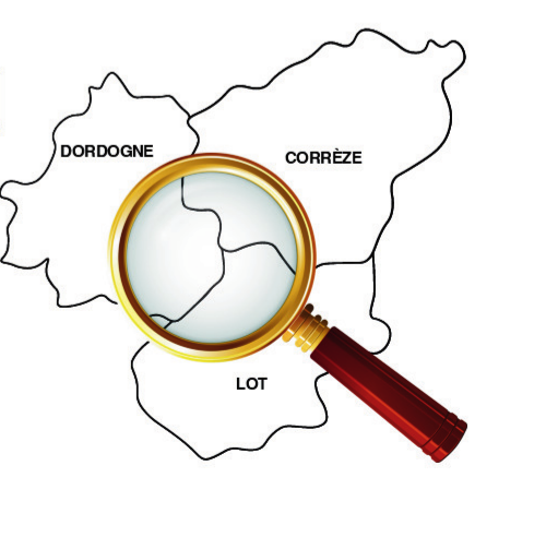 Carte de la zone d'intervention : Dordogne, Corrèze et Lot autour de Sarlat